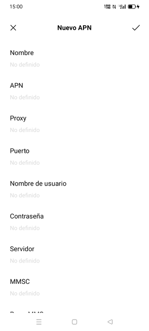 Introduzca la información de Internet