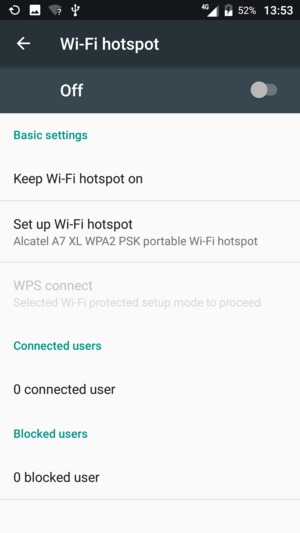 Select Set up Wi-Fi hotspot