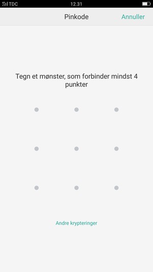 Tegn et oplåsningsmønster