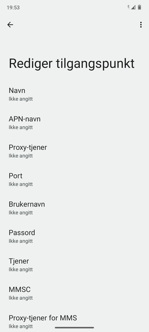 Skriv inn internett-informasjon