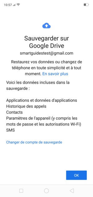 Sélectionnez OK