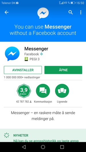 Velg ÅPNE