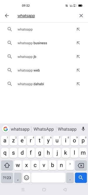 Saisissez le nom de l'appli et sélectionnez Rechercher