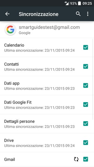 Spunta tutte le caselle di controllo e seleziona il tasto Menu