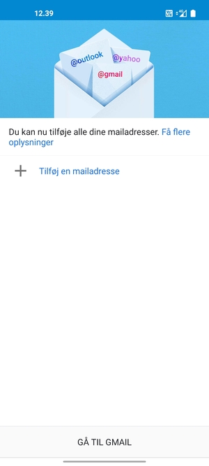 Vælg Tilføj en mailadresse