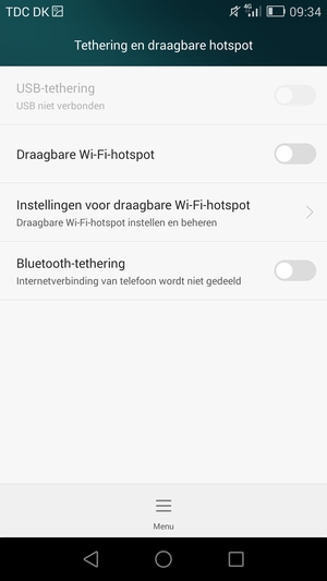 Selecteer Draagbare Wi-Fi-hotspot