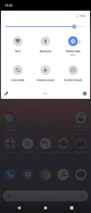 Adjust brightness to the required level
