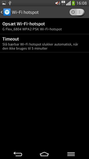 Vælg Opsæt Wi-Fi-hotspot