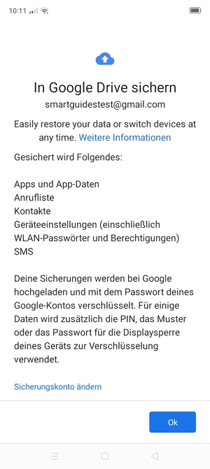 Wählen Sie OK