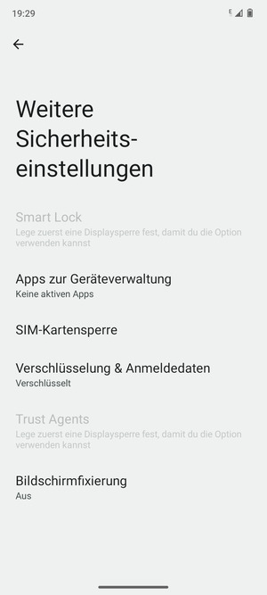 Wählen Sie SIM-Kartensperre