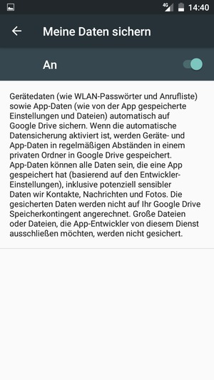 Wählen Sie die Zurück-Taste