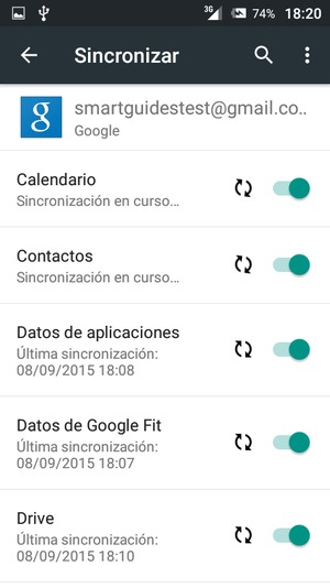 Su información será sincronizada