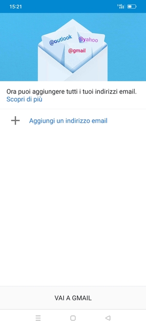 Seleziona Aggiungi un indirizzo email