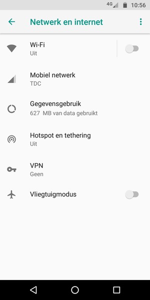 Selecteer Mobiel netwerk