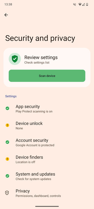 Select Device unlock