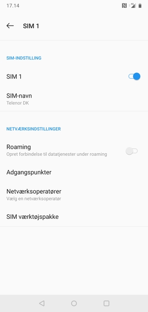 For at skifte netværk, hvis der opstår netværksproblemer, vælg Netværksoperatører