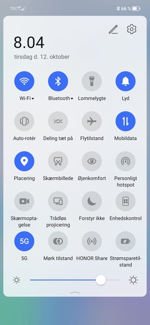 Slå WLAN og Bluetooth fra