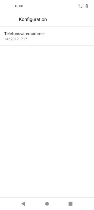 Vælg Telefonsvarernummer