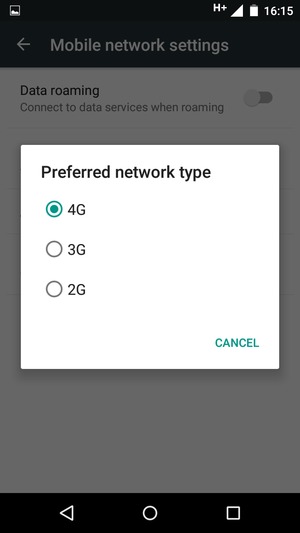 Select your preferred option