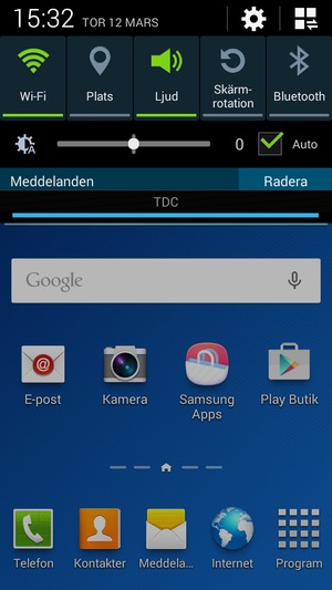 Dra ner rullgardinsmenyn