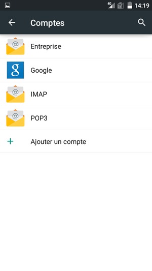 Sélectionnez Google
