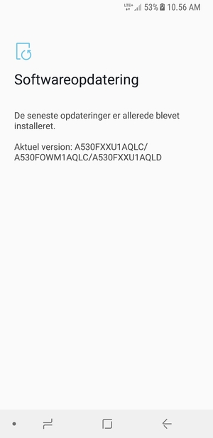 Hvis din telefon er opdateret, vil du se følgende skærmbillede