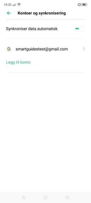 Velg din Google-konto