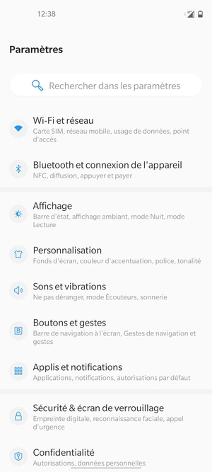 Sélectionnez Wi-Fi et réseau