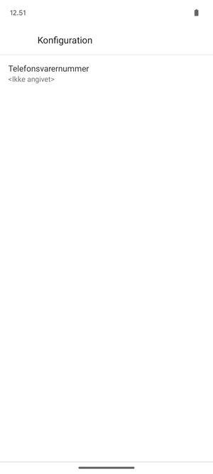 Vælg Telefonsvarernummer