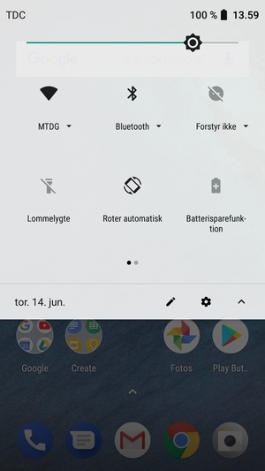Slå Wi-Fi og Bluetooth fra