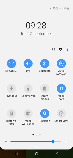Slå av Wi-Fi og Bluetooth