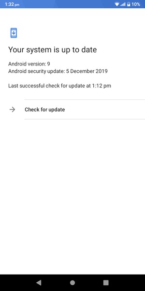 Select Check for update