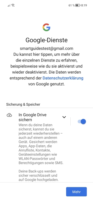 Wählen Sie Mehr
