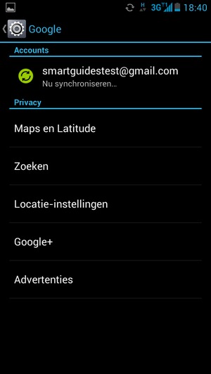 Selecteer uw account