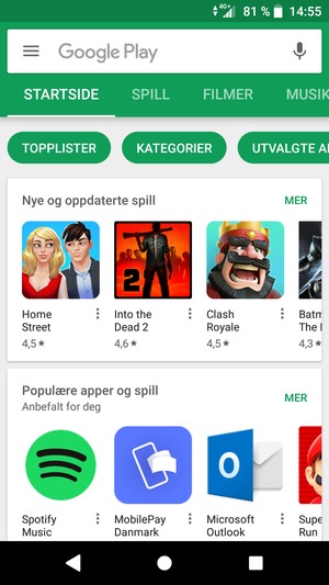 Velg søkefelt