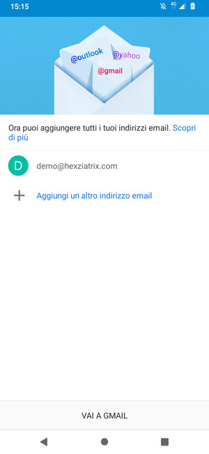 Seleziona VAI A GMAIL