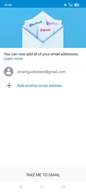Select TAKE ME TO GMAIL