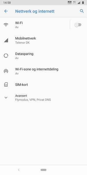 Velg Wi-Fi