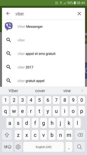 Saisissez le nom de l'appli et sélectionnez Rechercher