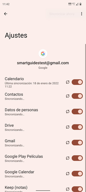 Su información será sincronizada