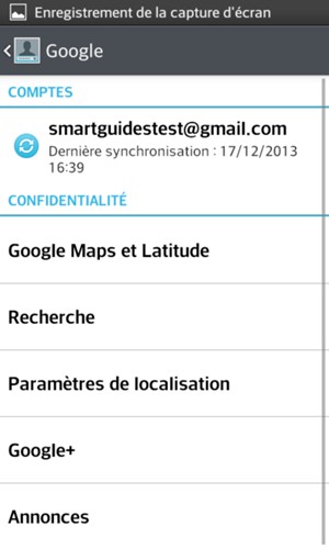 Appuyez sur le bouton Synchroniser