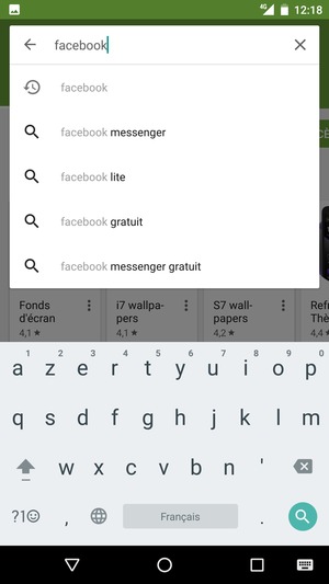 Saisissez le nom de l'appli et sélectionnez Rechercher