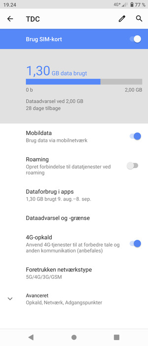 Vælg Foretrukken netværkstype