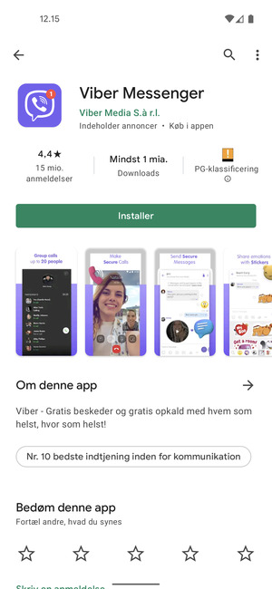 Vælg Installer