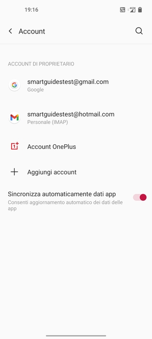 Seleziona il tuo account Google