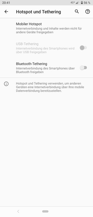 Wählen Sie Mobiler Hotspot
