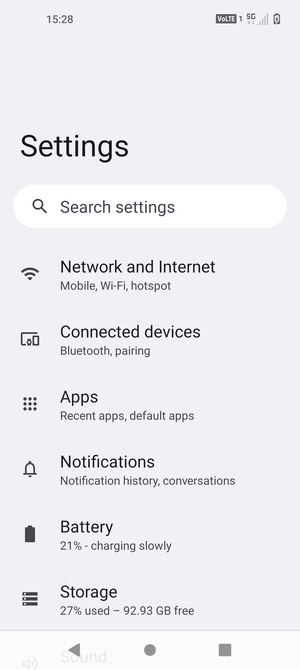 Select Network and Internet