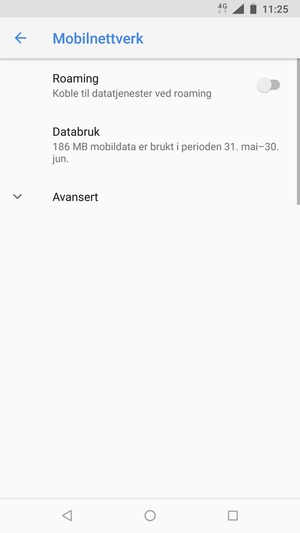 For å bytte nettverk hvis det oppstår nettverksproblemer, velg Avansert