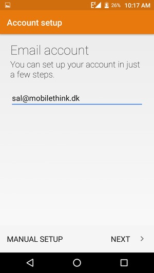 Enter your Email address and select NEXT