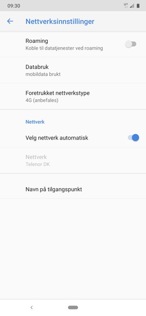 Bla til og velg Navn på tilgangspunkt